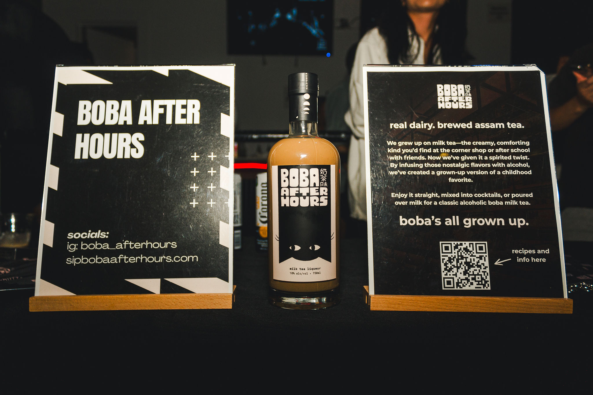 The Boba After Hours booth at the Dabin event