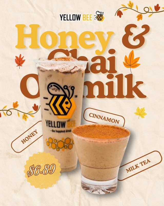 Yellowbee honey chai graphic